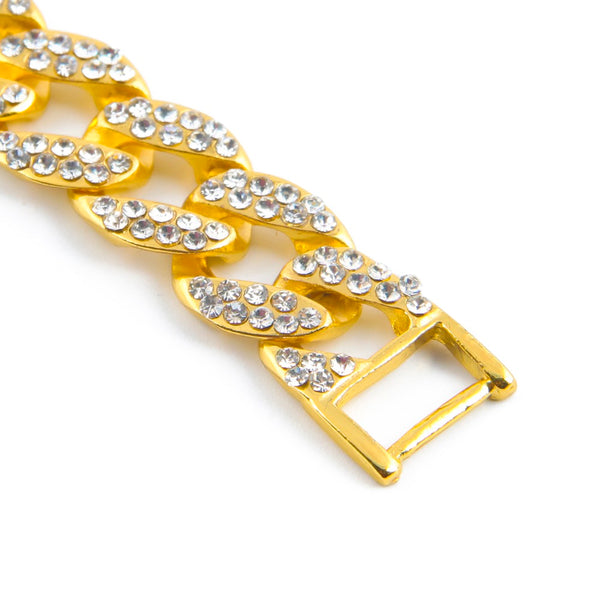 Gold Fully Iced Out Bracelet