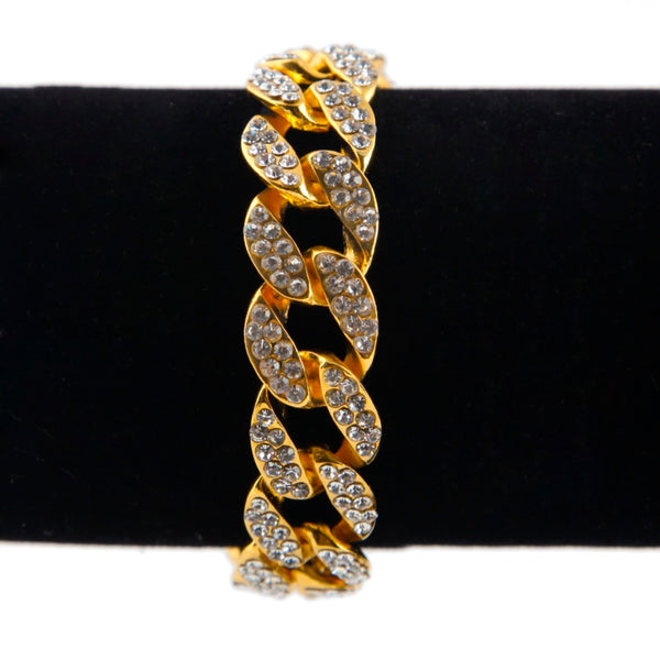 Gold Fully Iced Out Bracelet