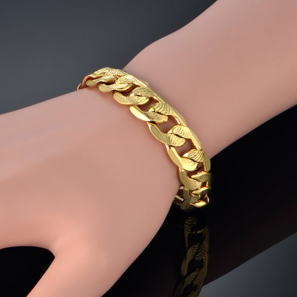 Gold Thick Icy Bracelet
