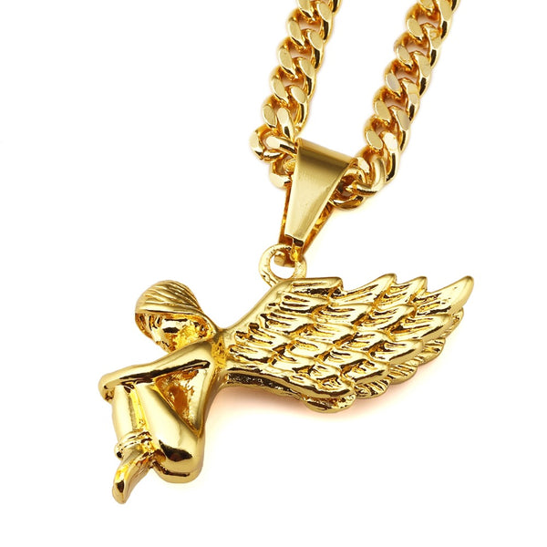 7-Style Golden Angel Pendant