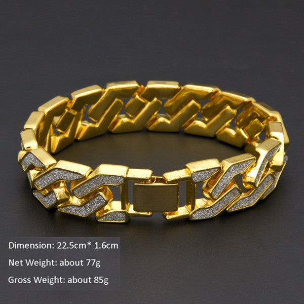 Men Fashion Luxury Gold Tungsten Carbide Magnet Charm Health Bracelet Cool  Chain | eBay